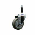 Service Caster 3.5'' SS Gray Poly Wheel Swivel 7/8'' Expanding Stem Caster SCC-SSEX20S3514-PPUB-78